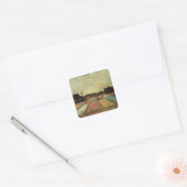 Bulb Fields van Vincent van Gogh Vierkante Sticker (Envelop)