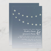 Bulbes lumineux Faire-part de mariage du soir (Devant / Derrière)