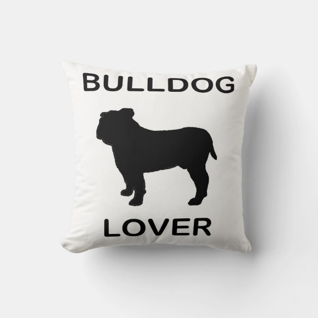 buldog-liefhebber kussen (Voorkant)