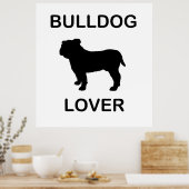 buldog-liefhebber poster (Keuken)