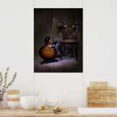 Bules Guitar met stoel Poster (Keuken)