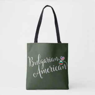Bulgaars-Amerikaanse getwind harten-grocery-tas Tote Bag