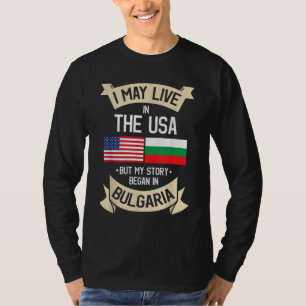 Bulgaarse Amerikaanse vlag Amerikaanse rots T-shirt