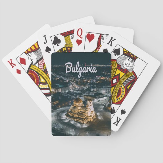 Bulgaarse hoofdstad Sofia Alexander Nevsky Cathedr Pokerkaarten (Achterkant)