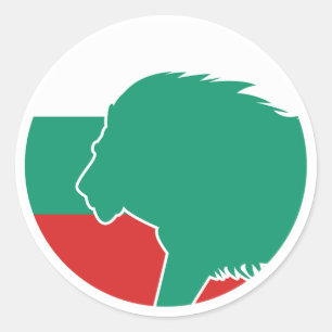 Bulgaarse leeuw Bulgaarse nationale dierenvlag Ronde Sticker