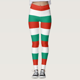Bulgaarse nationale vlagkleuren horizontale strepi leggings