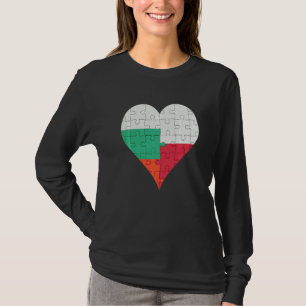 Bulgaarse Poolse vlag Heart T-shirt