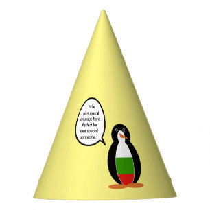 Bulgaarse pratende mevrouw pinguïn gepersonaliseer feesthoedjes
