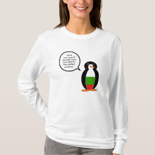 Bulgaarse pratende mevrouw Pinguïn gepersonaliseer T-shirt