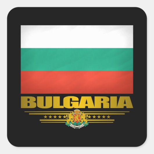 Bulgaarse Pride Vierkante Sticker (Voorkant)