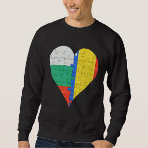 Bulgaarse Roemeense vlag Heart Trui