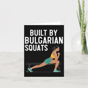 Bulgaarse Squat Oefening Bodybuilding Fitness Werk Kaart