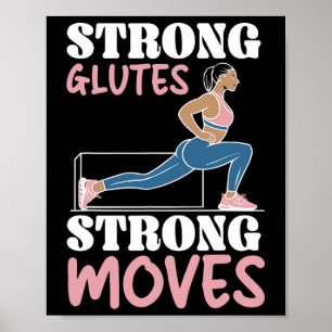 Bulgaarse Squat Oefening Bodybuilding Fitness Werk Poster