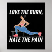 Bulgaarse Squat Oefening Bodybuilding Fitness Werk Poster (Voorkant)