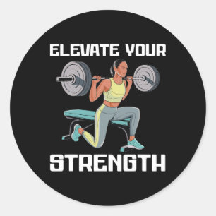 Bulgaarse Squat Oefening Bodybuilding Fitness Werk Ronde Sticker
