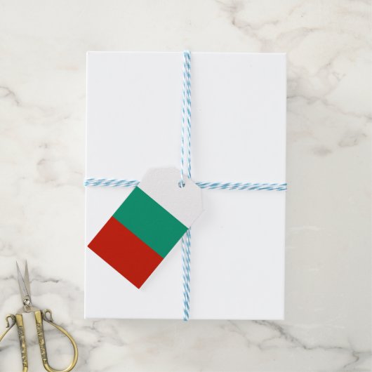 Bulgaarse vlag cadeaulabel (Met Touw)