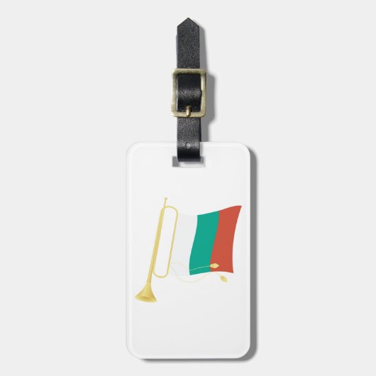 Bulgaarse vlag en bugel bagagelabel (Voorkant verticaal)