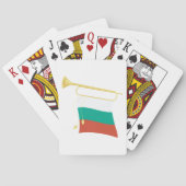 Bulgaarse vlag en bugel pokerkaarten (Achterkant)