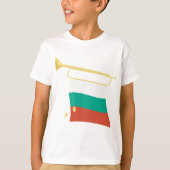 Bulgaarse vlag en bugel t-shirt (Voorkant)