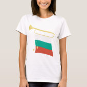 Bulgaarse vlag en bugel t-shirt (Voorkant)
