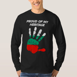 Bulgaarse Vlag Gedrukte Palm T-shirt