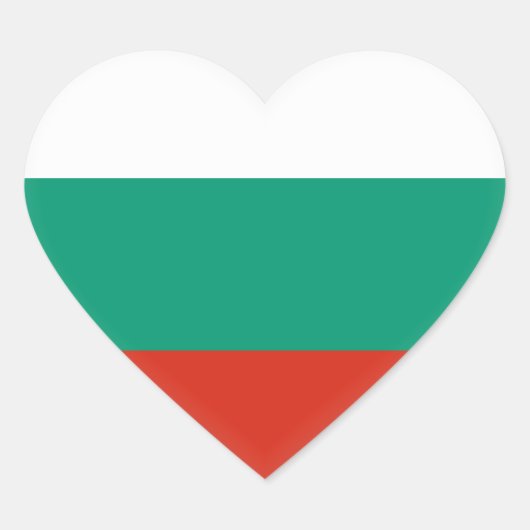 Bulgaarse vlag hart sticker (Voorkant)