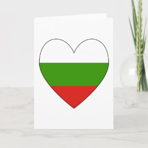 Bulgaarse Vlag Hart Valentijn Feestdagen Kaart