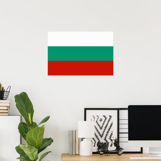 Bulgaarse vlag poster (Thuiskantoor)