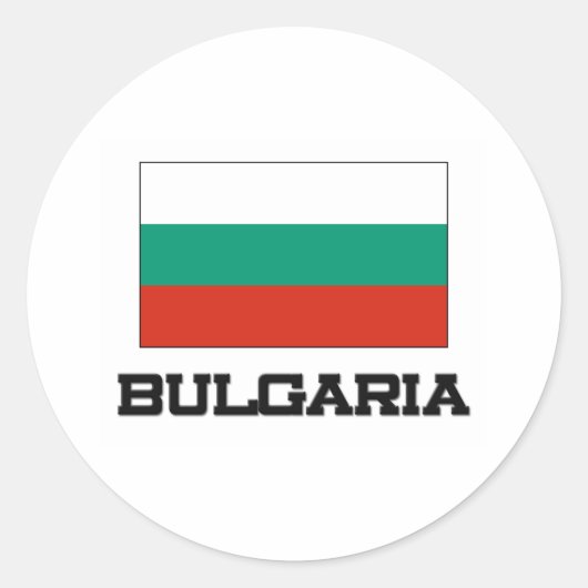Bulgaarse vlag ronde sticker (Voorkant)