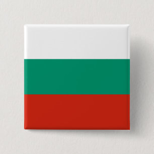 Bulgaarse vlag vierkante button 5,1 cm