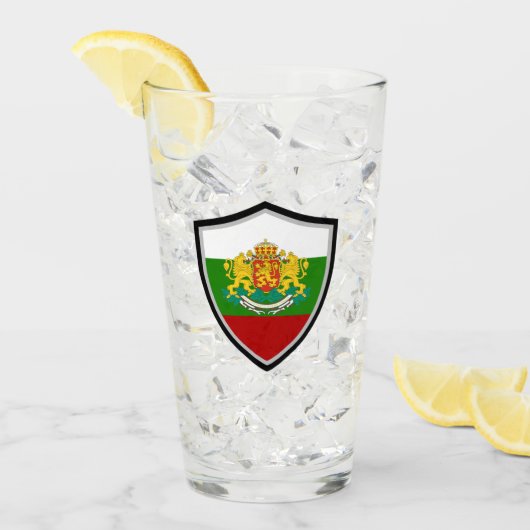 Bulgaarse vlaggen glas (Voorkant ijs)