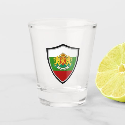 Bulgaarse vlaggen shot glas (Voorkant)