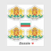 Bulgaarse wapenschild en vlaggen sticker (Vel)