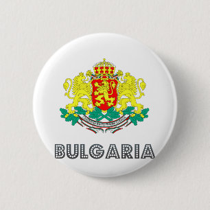 Bulgaarse wapenschild ronde button 5,7 cm