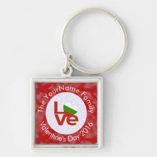 Bulgarian Red LOVE Vlag Persoonlijk Sleutelhanger
