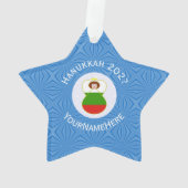 Bulgarie Ange Hanukkah Drapeau Personnalisé  (dos)