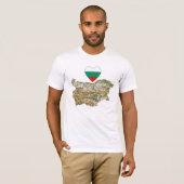 Bulgarie Coeur du drapeau et carte T-shirt (Devant entier)