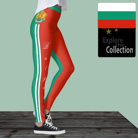 Bulgarie leggings de mode, drapeau bulgare /sports
