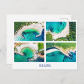 Bulgarie, plage de la mer Noire, carte postale (Devant / Derrière)