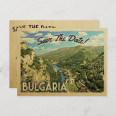 Bulgarije bewaart de datum Bulgaarse Aankondigingskaart (Voorkant / Achterkant)