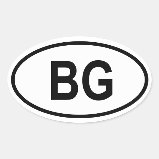 Bulgarije "BG" Ovale Sticker (Voorkant)