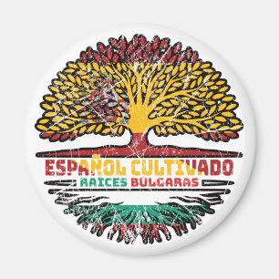 Bulgarije Bulgaars Spanje Spaans Boomwortels Vlag Magneet