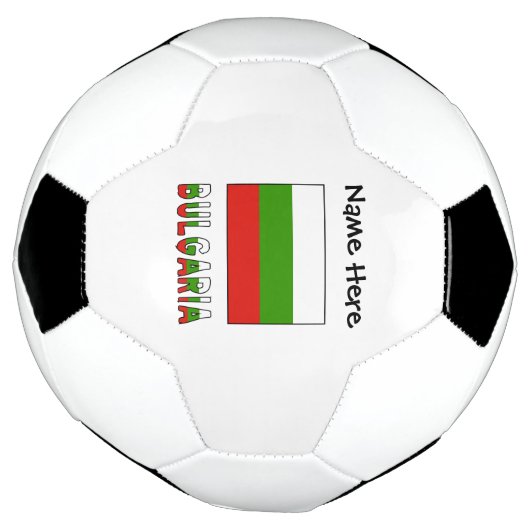Bulgarije en Bulgarije vlag met Jouw naam Voetbal (Gedraaid)