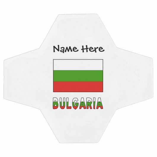 Bulgarije en Bulgarije vlag met Jouw naam Voetbal (Enkel)