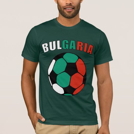 Bulgarije Footy (Donker) T-shirt (Voorkant)