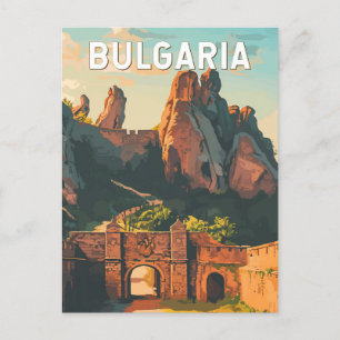 Bulgarije Illustratie Reizen Art Vintage Briefkaart