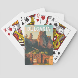 Bulgarije Illustratie Reizen Art Vintage Pokerkaarten