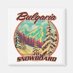 Bulgarije om te snowboarden magneet