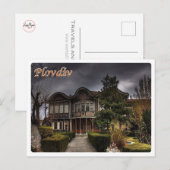 Bulgarije - Plovdiv van Night - Briefkaart (Voorkant / Achterkant)