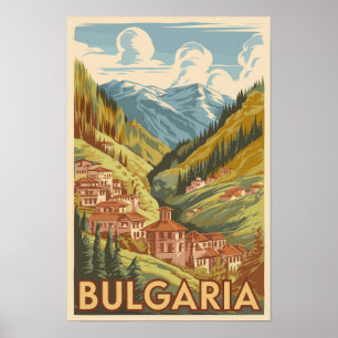 Bulgarije Schilderachtige Illustratie Reis Kunst V Poster